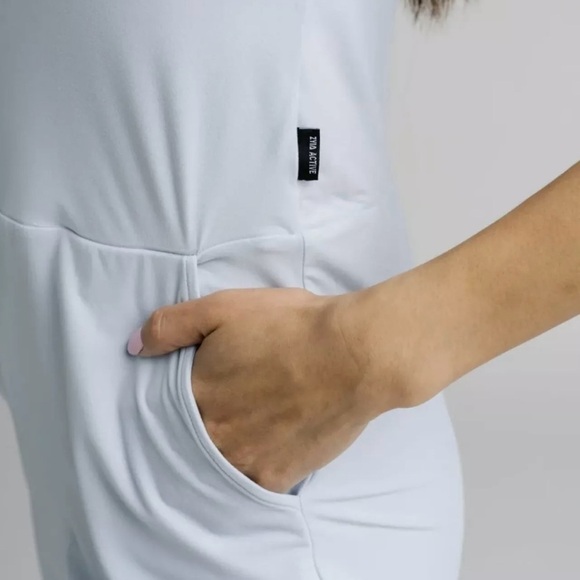 NWT ZYIA Active Women's Hermosa Jumpsuit Romper in Pacific Blue Size Extra Small - Picture 4 of 16